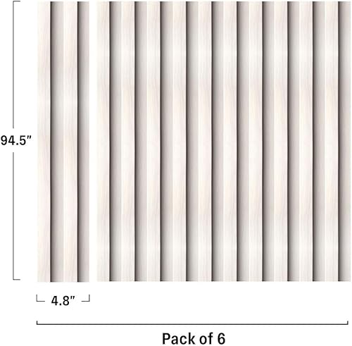 Miniatura 2 de Concord - Paneles de pared 3D  Paneles de pared de listones  roble natural  Panel de listones impermeables  94.5 x 4.8 pulgadas cada uno  18.9 pies