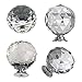 SUNMALL 10 Pcs 30mm Round Diamond Crystal Cabinet Knobs Drawer Pull Handle Kitchen Door Wardrobe Hardware Used for Cabinet, Drawer,Dresser, Cupboard,Wardrpbe Furniture with 3 Kinds of Screws