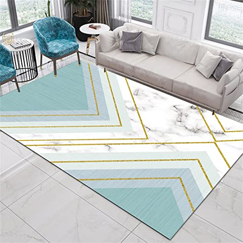 Tapis d'extérieur rétro vert de luxe pour balcon et salle à manger grand format