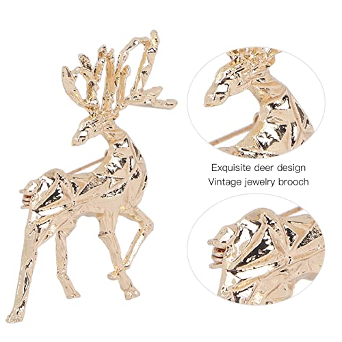 Alfinete de broche, roupas de liga de bijuterias de animais de natal Broche de cervo para uso diário