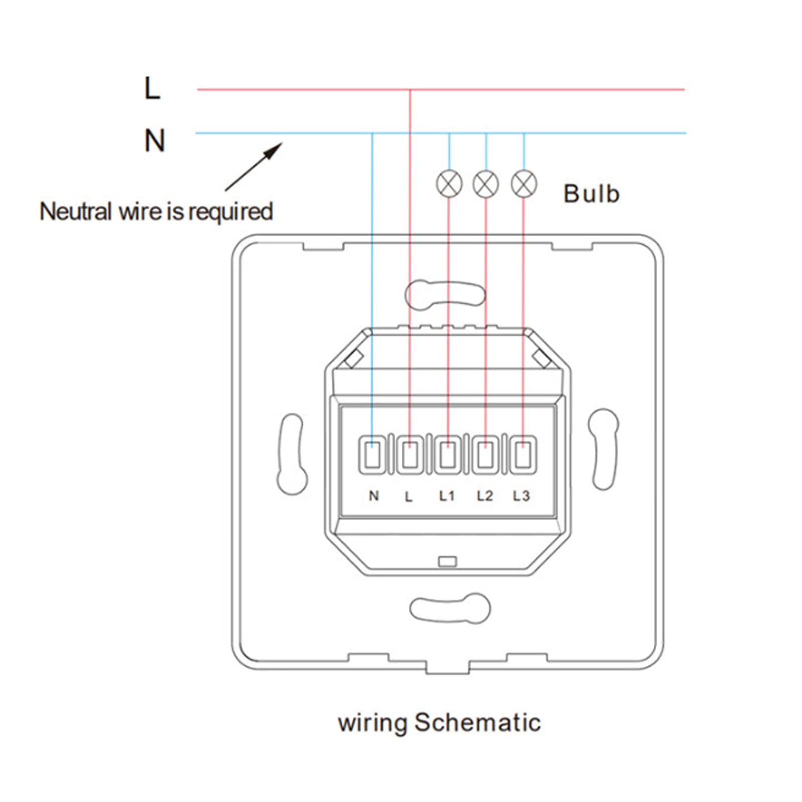 KANASI Interruptor de luz WIFI, interruptor de control remoto universal unipolar inalámbrico para automatización de iluminación del hogar inteligente
