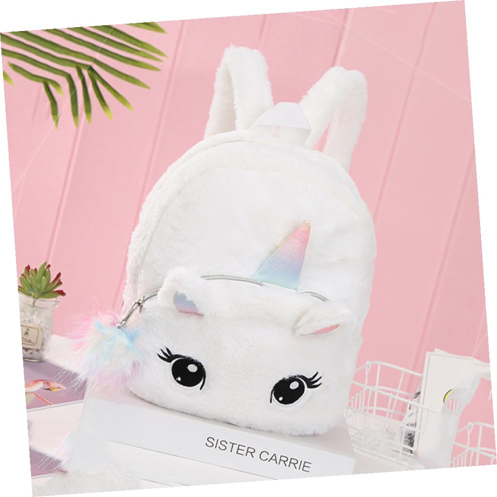 SHERCHPRY 2pièces à Garçon Fille Licorne Peluche Scolaire Créatif Et Pratique Pour Voyage Et Sorties Blanc