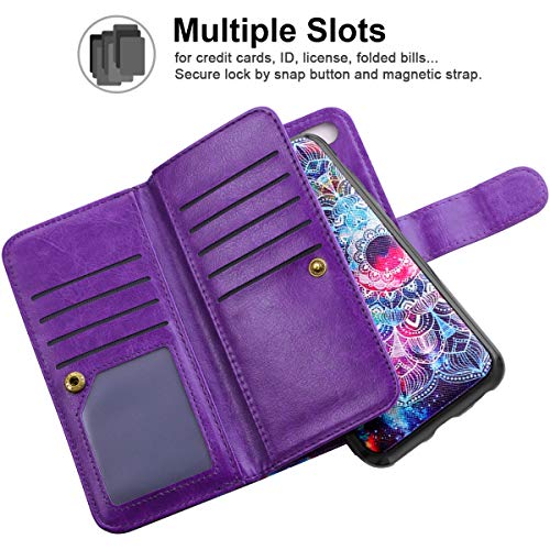 image for Vofolen 2-in-1 Case for iPhone 8 Plus Case 7 Plus Wallet Card Holder I