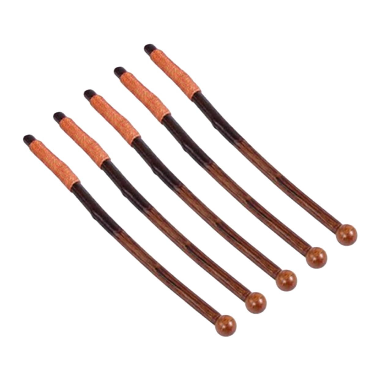 CONGARTENO 20cm Wooden Stirrer Spoon for Coffee Tea Honey Long Handle Mixing Stick Branch Shape 5 Pack
