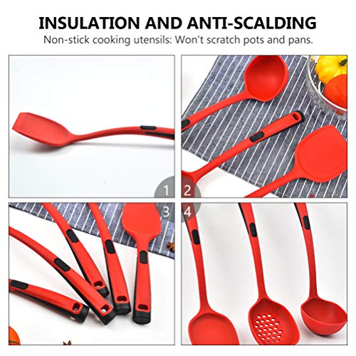 Hemoton 5Pcs Multiuso Antiaderente Utensílios de Cozinha Ferramenta Utensílio de Cozinha de Silicone