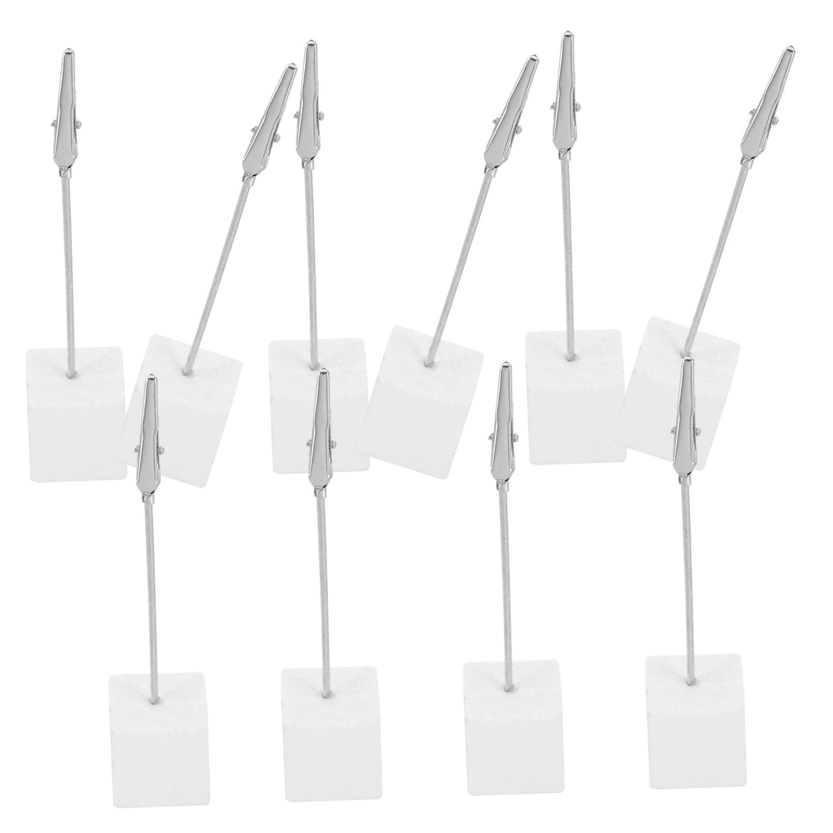 Memo Holder a Cubo 10 Pezzi in Legno Argento per Desktop