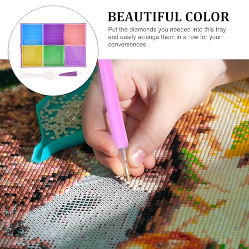 Image of OHPHCALL 1 Set Capacity Art Bead Storage Trays Art Accessories Bead Sorting Organizer Container Crafts