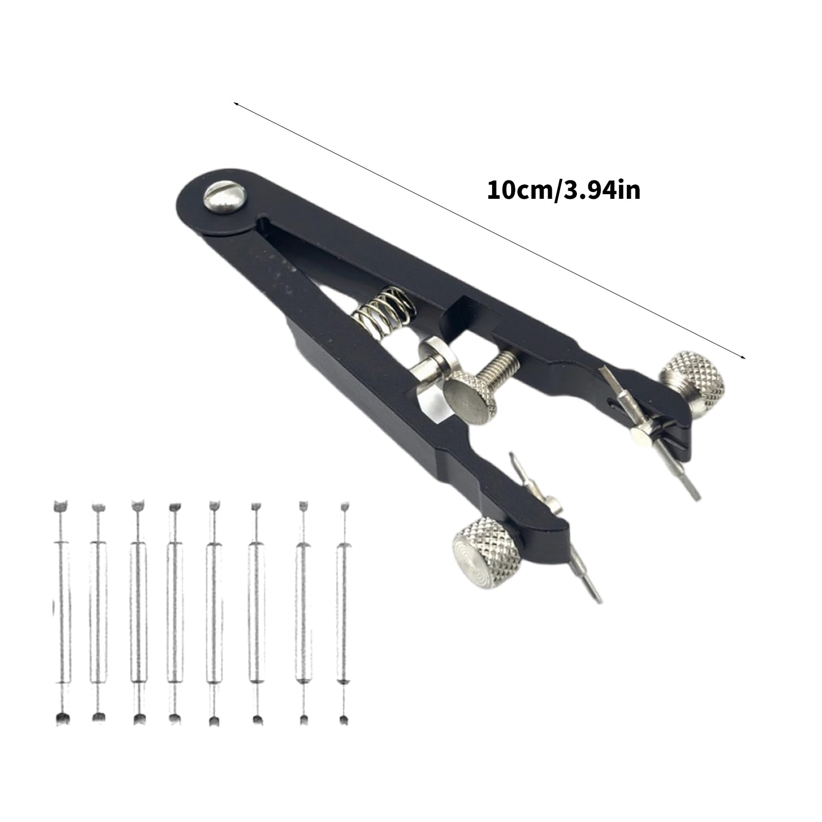 Uhren Reparaturzangen Werkzeug Set mit 8-teiliger Edelstahl Federzange zur bequemen Wartung des Armbands, Federstifte des Uhrenarmbands