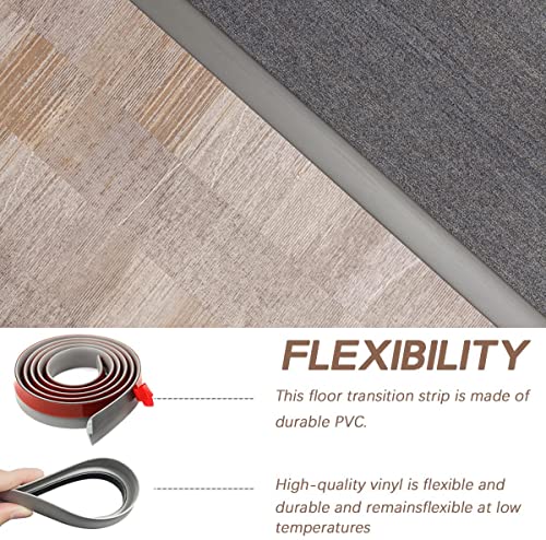 10Ft Floor Transition Strip, Self Adhesive Carpet Edging Trim Strip, Threshold Strips For Threshold Height Less Than 5 Mm (Grey) #TOP2