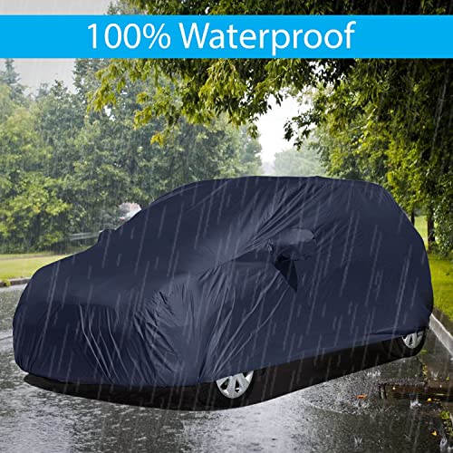 Image of KINGSWAY Accessories Waterproof Car Cover Only Compatible with Maruti Suzuki Celerio Year 2021 Onwards, Mirror Pockets, Bird Poop, All Weather, Scratch and UV Protection Car Body Cover, Grey
