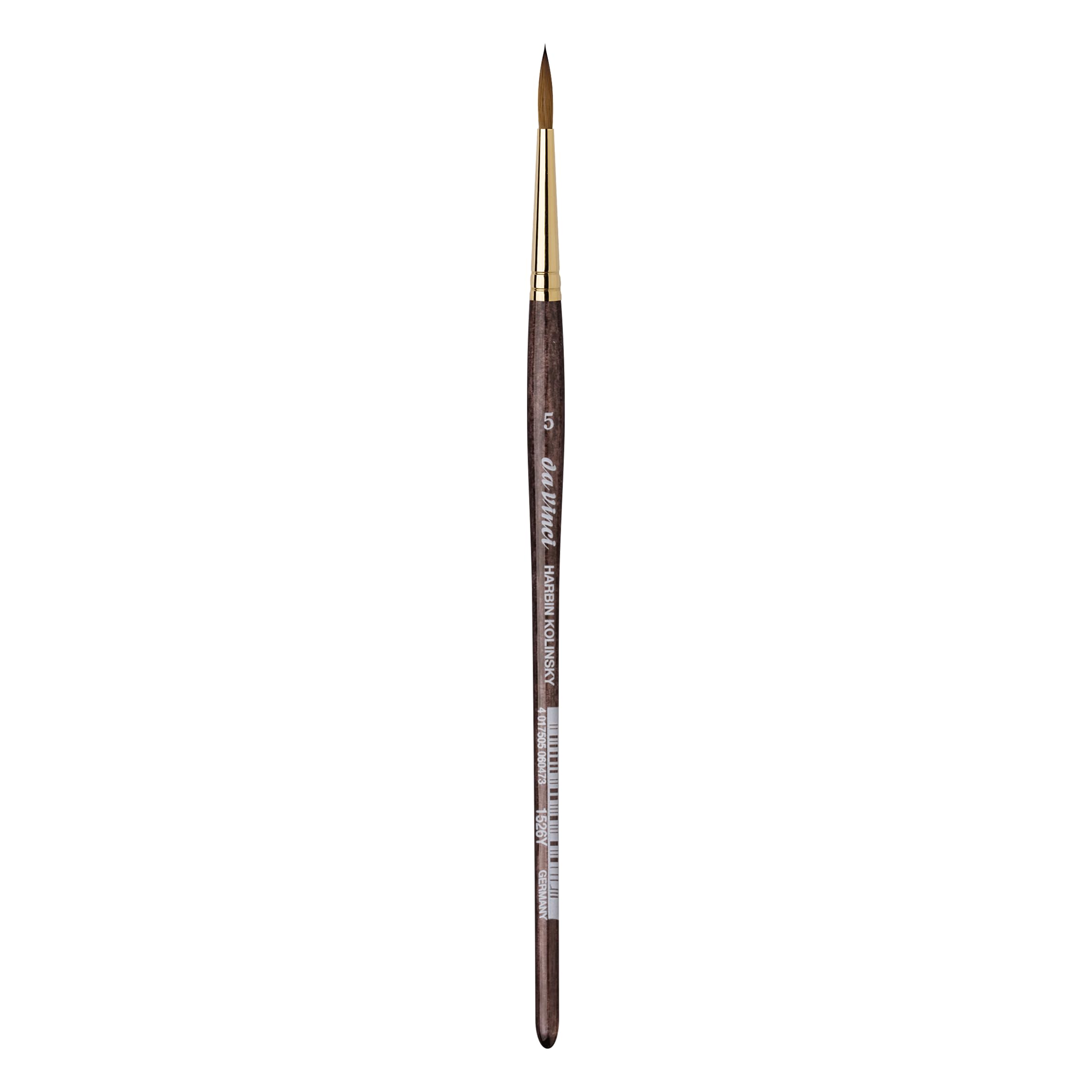 da Vinci Watercolor Series Paint Brush, Round Harbin Kolinsky Red Sable with Black Handle, Size 5 (1526Y-05)
