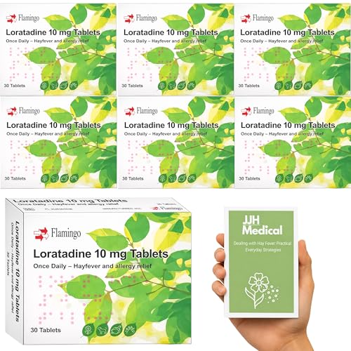 180 Hayfever & Allergy Relief Loratadine10mg Tablets Non-Drowsy Antihistamine Tablets | JJH Medical Hay Fever Tracker Bundle GSL
