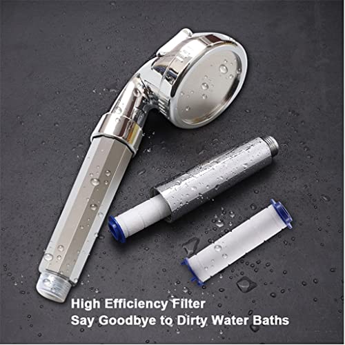 Douche haute pression économie d'eau à 3 jets et filtre coton anti-impuretés - 6
