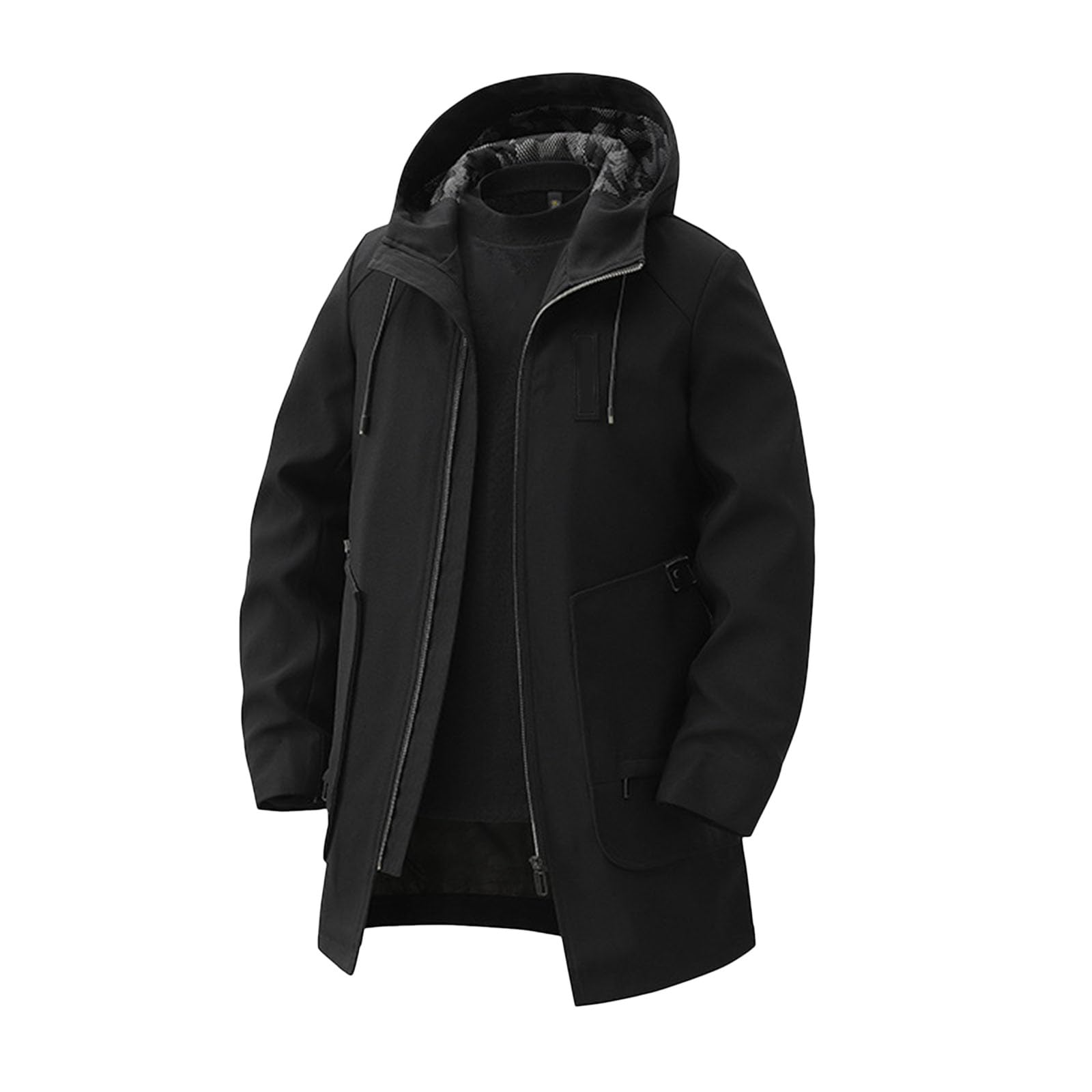 Chubasquero para hombre con capucha y cremallera | Chaqueta cortavientos ligera para actividades al aire libre y ocio en estilo deportivo