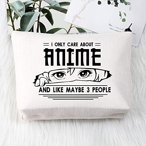 PLITI Anime Lover Gifts for Girls Anime Makeup Bag Anime Lover Gift Japan Anime Fans Gift (Care About Anime bagU) - Image 3