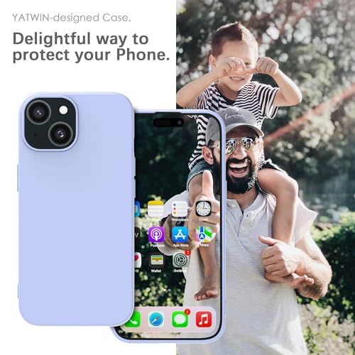 Image of YATWIN Silicone Back Case for iPhone 13 Mini, Soft-Touch Phone Back Cover for Apple iPhone 13 Mini - Lilac