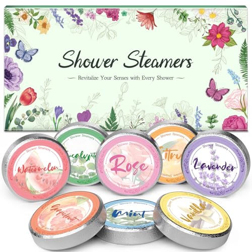 Linkax Geburtstagsgeschenk Geschenke für Frauen, 8 Stück Shower Steamers Aromatherapie Entspannung Kleine Geschenke für Frau/Mama, Ostergeschenk Erwachsene, Muttertagsgeschenk, Weihnachtsgeschenke