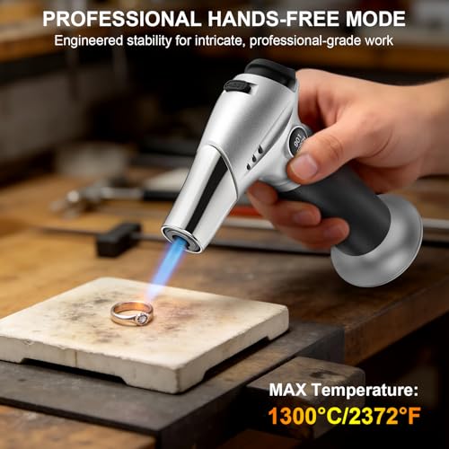 Image of TBTeeK Butane Torch, Kitchen Torch Cooking Torch with Safety Lock & Adjustable Flame for Cooking, BBQ, Baking, Brulee, Creme, DIY Soldering, 2Pack (Butane Not Included)