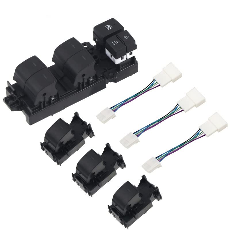 for Toyota RAV4 2019-2024 Lighted LED Power Window Switch Set Blue Color Car Accessories