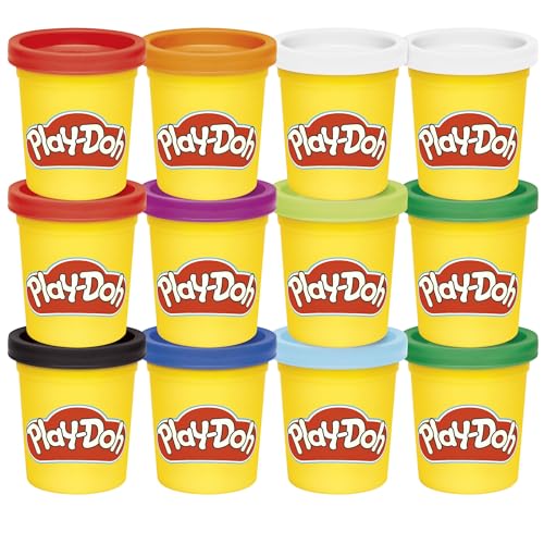 Play-Doh Jewel Colors Bulk 12-Pack of 4-Ounce Cans, Holiday Stocking Stuffers, Prizes & Party Favors, Kids Arts & Crafts, Preschool Toys, Ages 2+ (Amazon Exclusive), 1 Kg by Play-Doh - Used condition - US$12.41