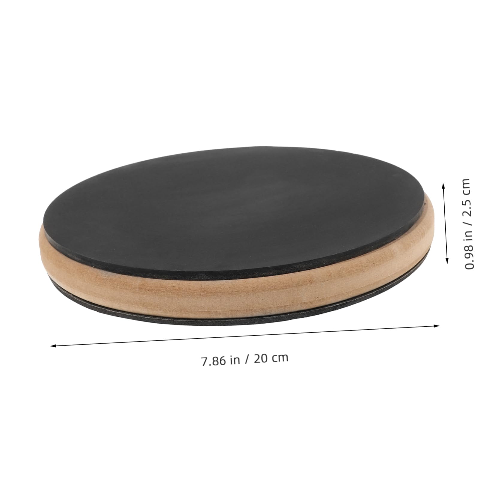 Pad de Práctica de Caja Negro de Goma para Percusión y Platillo | Madera, Reduce Armónicos y Amortigua, Accesorio para Práctica, Formato Compacto
