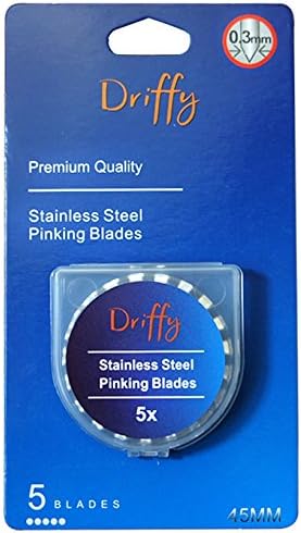 Rotary Cutter Pinking Blades 5-Pack 45mm - Replacement. Compatible with Driffy