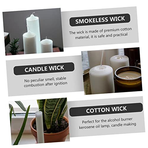 LIFKOME 1roll Cuerda de Mecha para Velas Algodón Natural miniatura 7