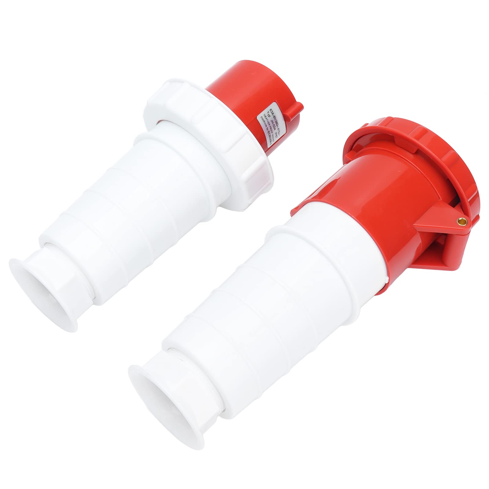 Enchufe Industrial Conector Impermeable Trifásico de 4 Pines IP67 para Uso en Exteriores 380V 63A Material de Polipropileno