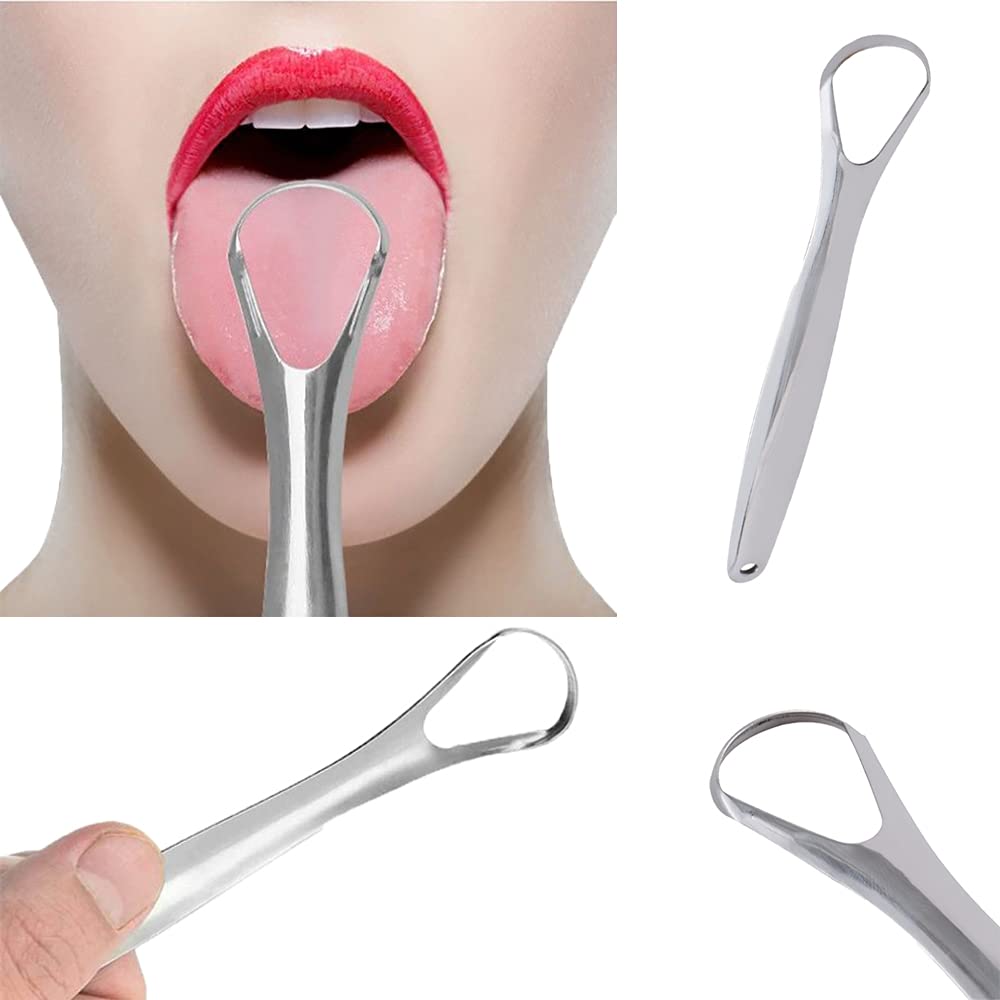 6 pcs Tongue Scraper, BOSOIRSOU Stainless Steel Tongue Cleaners Portable Tongue Brushes Breath Fresher Tool for Adults Kids Oral Care - Image 4
