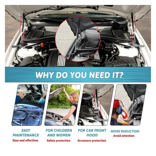 Support levage ressort capot avant BMW E91 E93 accessoires auto - 4