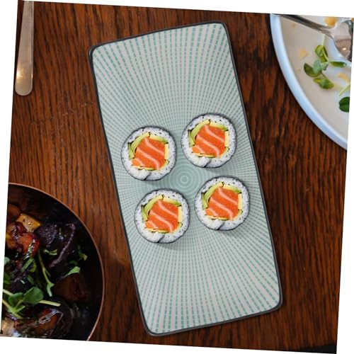 Plato rectangular de cerámica para sushi LIFKOME miniatura 2