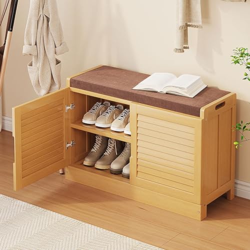 Siège d'entrée avec étagère de rangement multifonctionnelle