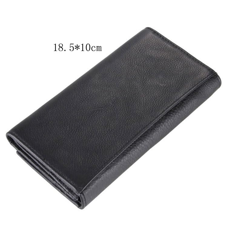 Wallet Leather Wallet Coin Purse Credit Card Holder Hidden Pocket, D, 18.5cm2