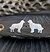 Golden Retriever Stud Earrings Brushed Sterling Silver Handmade in USA