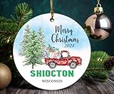 Shiocton Ornaments Shiocton WI Wisconsin Souvenirs Hometown Christmas Ornament Tree 2025