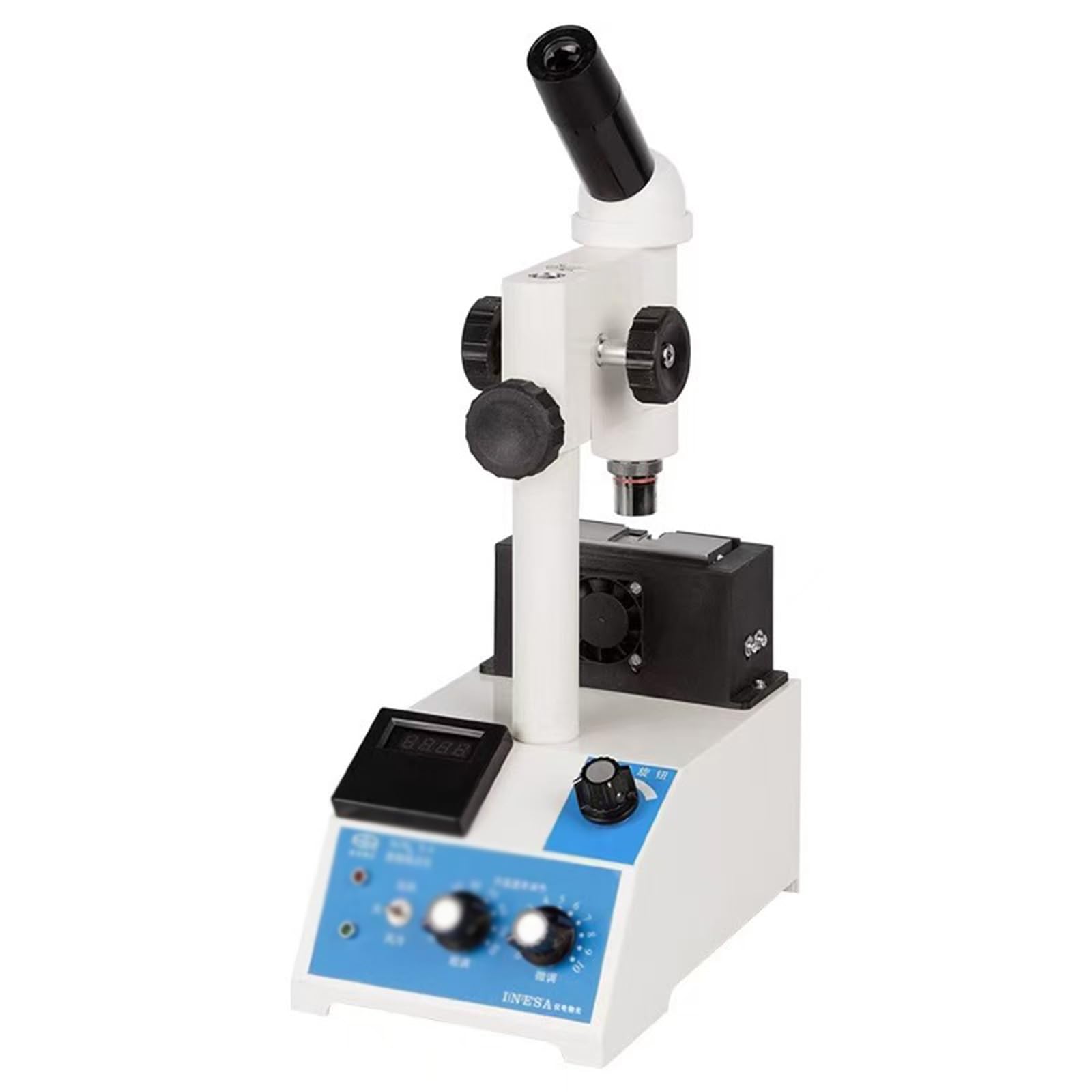Cyfrowy mikroaparat do pomiaru temperatury topnienia z mikroskopem, powiększenie 40x, maks. temperatura 320°C, niezbędny sprzęt laboratoryjny do dokładnej