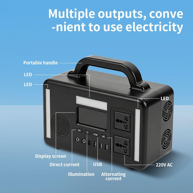Image of LRSA Alfa1 Portable Power Station, 256Wh LiFePO4 Battery, 1-Hour Fast Charging, Solar Generator for Home, Camping & Outdoor Use