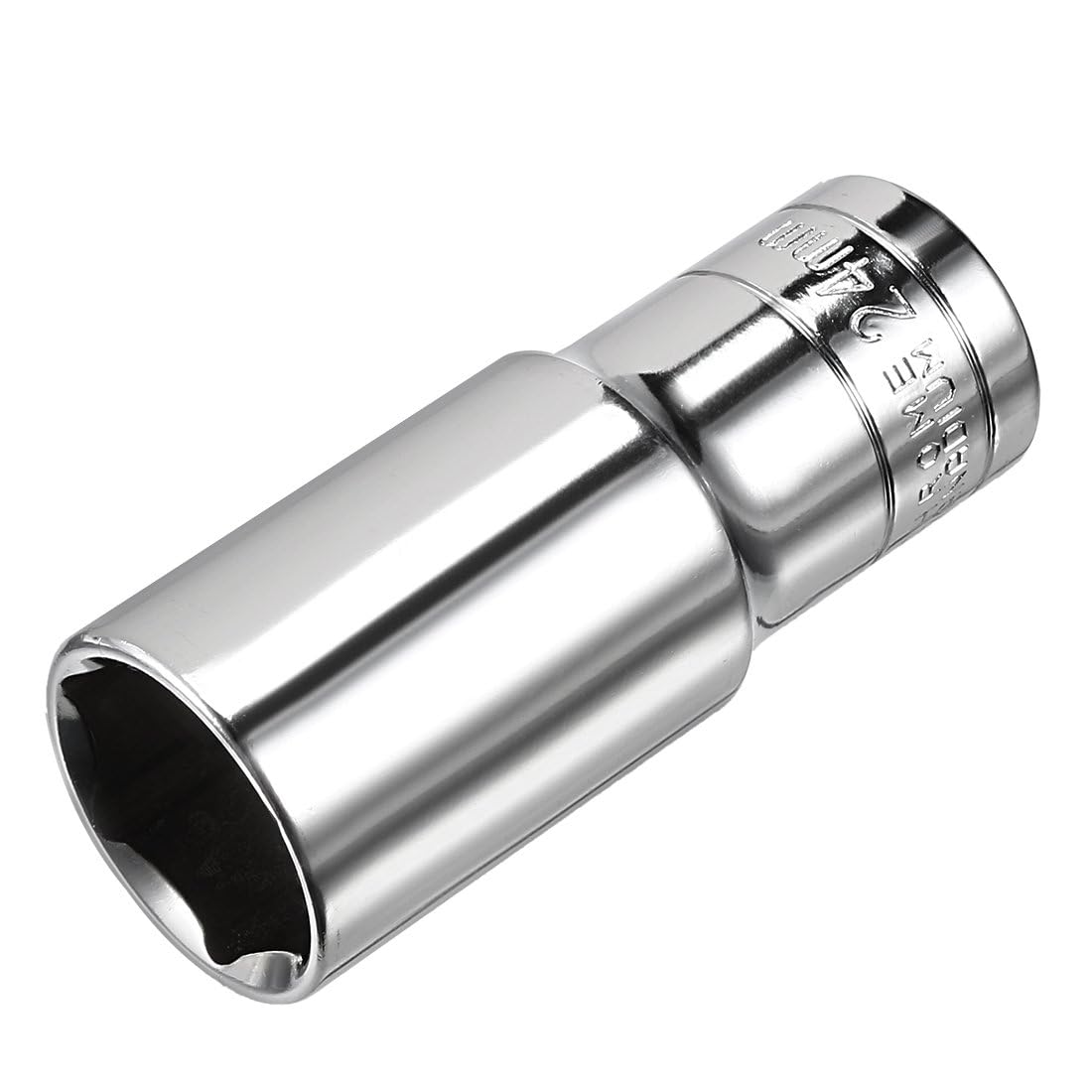 TA-VIGOR 1/2 Inch Drive 24mm 6-Point Deep Socket, Metric, Cr-V Drive Socket (Polishing) for Auto Repairing and Household - Image 3