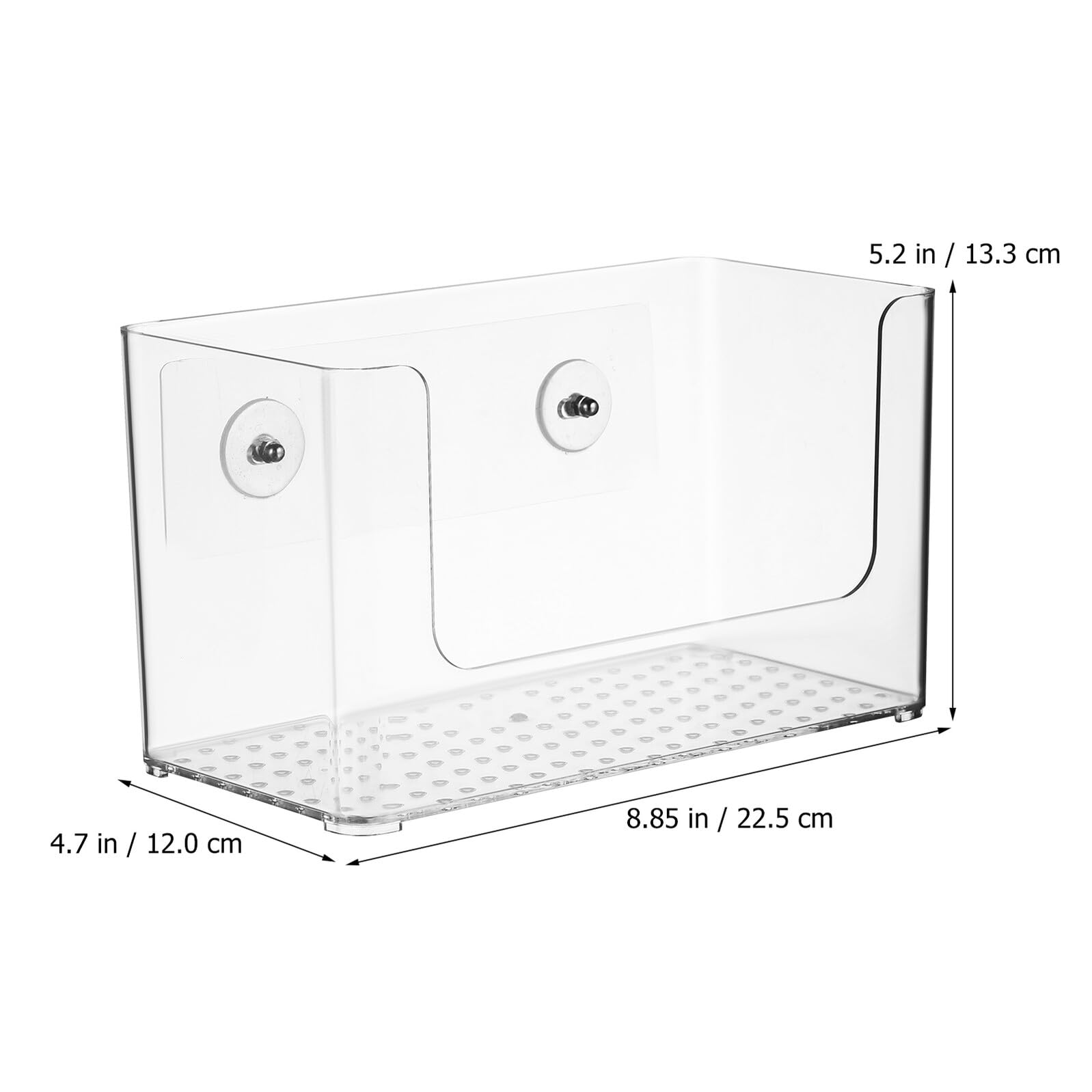 Gatuida 2 pezzi Scatola Portaoggetti da Parete Adesiva Trasparente Organizer Doccia Multifunzione per Bagno e Cucina con Design Sicuro e Facile da Pulire