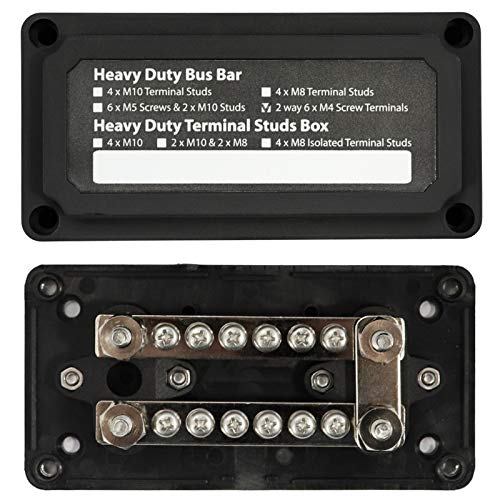 Baceyong Heavy Duty Car RV Design 16-Bit Distribution Box Busbar Negative Distribution Box Terminal Block Fuse Box