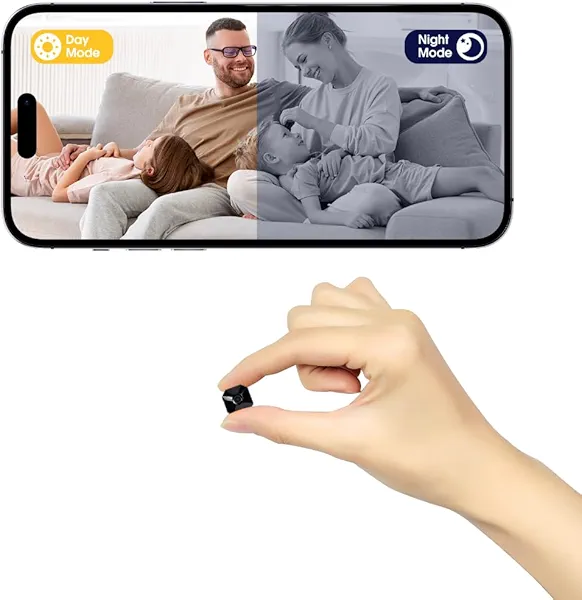 STROBEAM Hidden Camera - Mini Camera - HD Nanny Cam for Indoor, Office, Pet - Micro Cameras with App, Auto HD Night Vision, Motion Detection Alert, Cloud & SD Storage
