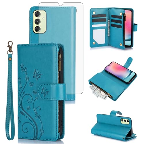 Coque Samsung Galaxy A24 4G Asuwish YM020 UK Bleu housse de protection