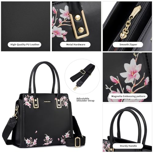 Image of Pomelo Best Purses and Handbags for Women with Multiple Pockets, Leather Top Handle Satchel Fashion Tote Shoulder Bags Ladies