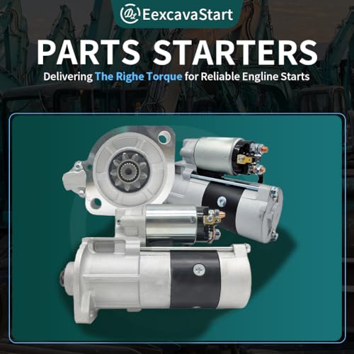 Starter para tractor Kubota accesorios motor diesel - 12V 9T alto torque reemplazo compatible con modelos V3300 V3600 V3800 M8560 MX5800, OEM 1K012-63012 1K012-63010 1K012-63011 1C010-63010 miniatura 2