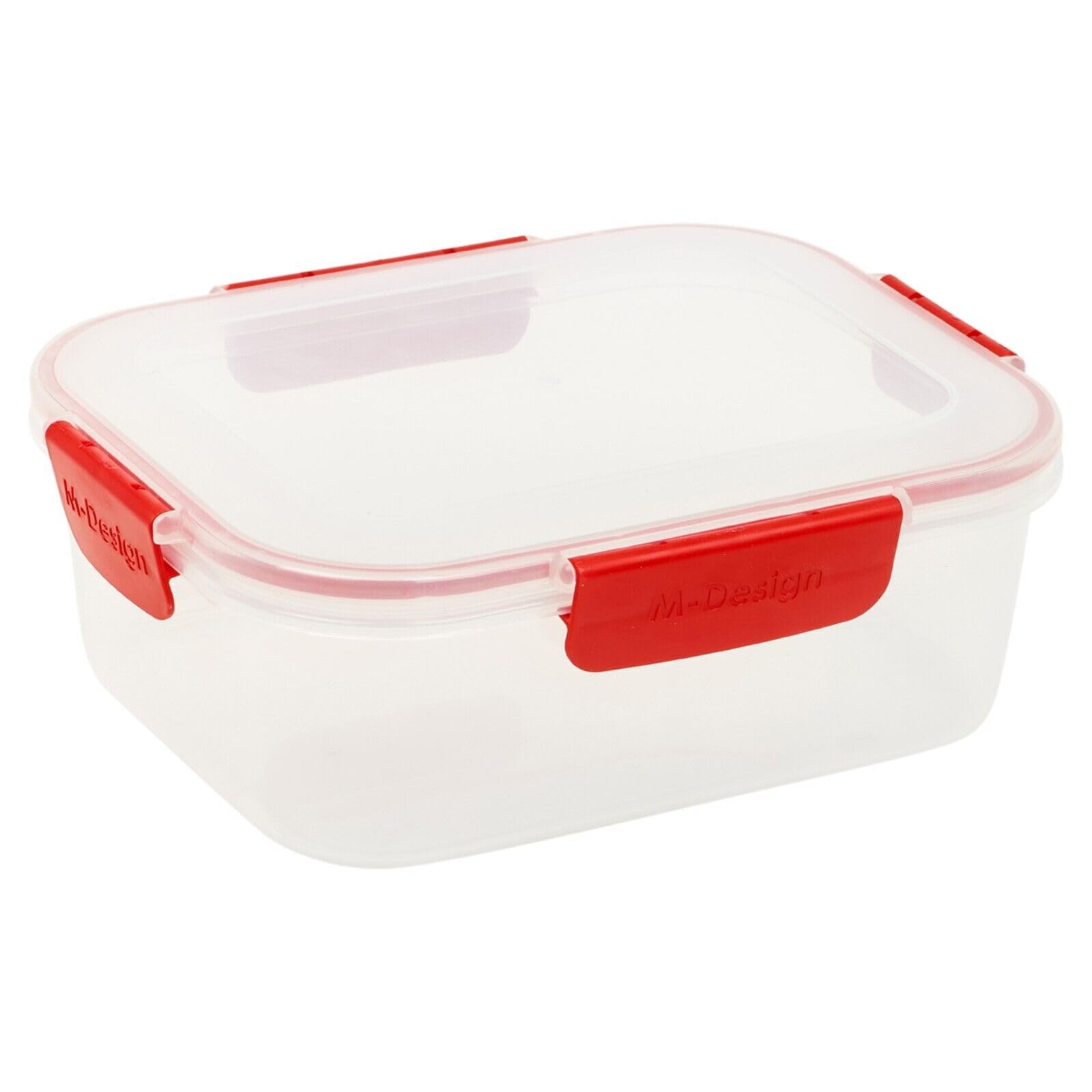 Urbn-Chef Red Food Plastic Storage Container Airtight Seal Clip 'N' Lock Lid Dishwasher Safe