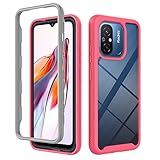 DAMONDY for Xiaomi Redmi 12C Phone Case, Redmi 12C Case, 360 Full Body Protection 2 in 1 Drop Hybrid Heavy Duty Shockproof Case Protective Cover Fit for Xiaomi Redmi 12C -Pink