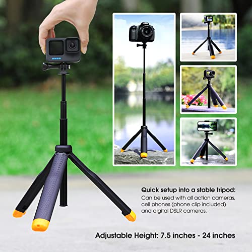 SOONSUN-4-in-1-Floating-Selfie-Stick-for-GoPro-Hero-11-10-9-8-7-6-5-4-3-Session-Fusion-DJI-OSMO-Insta360-Use-as-Floating-Tripod-Waterproof-Extension-Monopod-Pole-Hand-Grip-Tripod-Stand