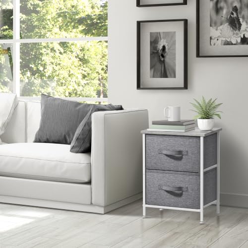 Sorbus Nightstand for Bedroom (2 Drawer, Gray) - image 7
