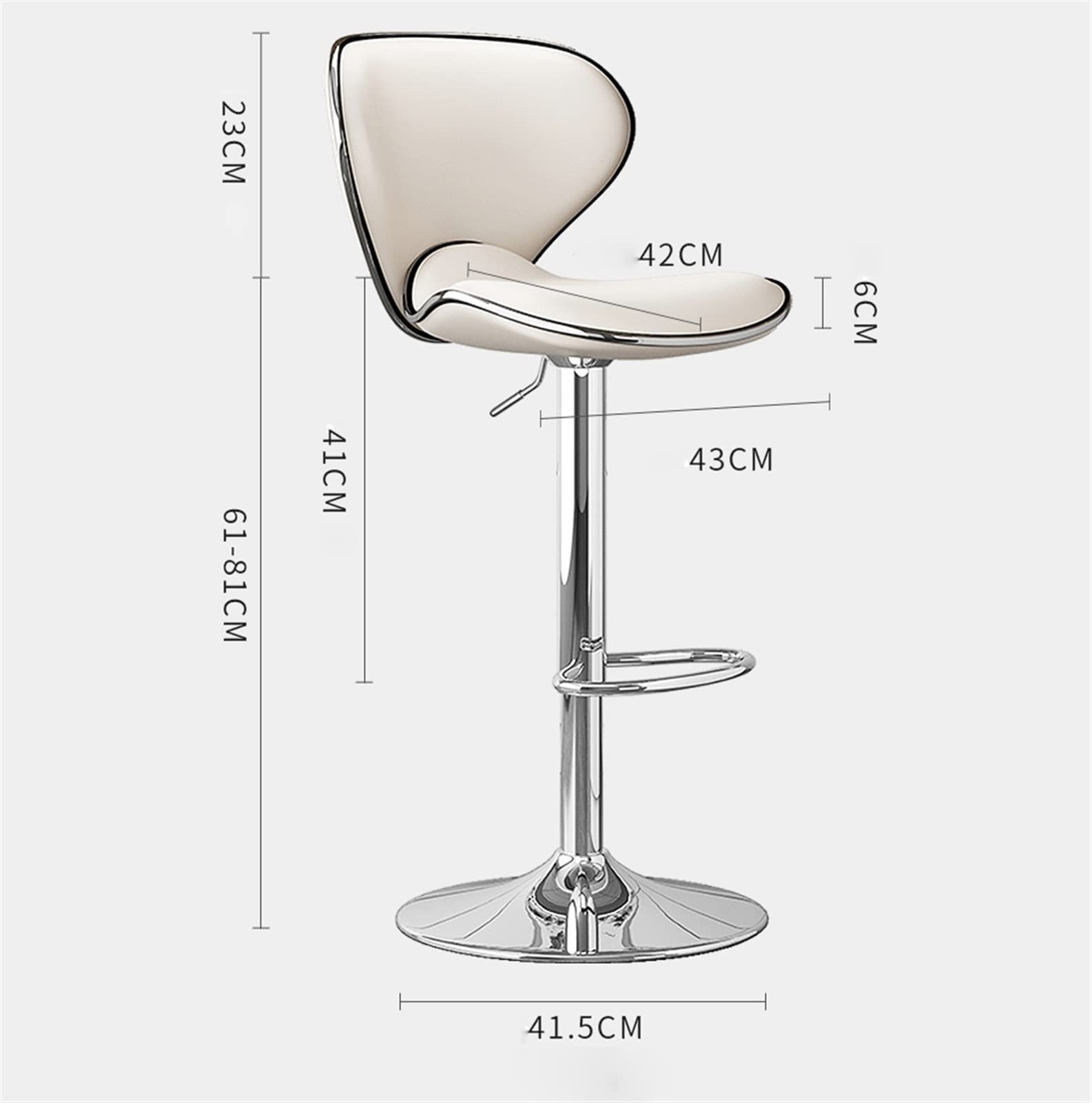 Lot de 3 tabourets de bar pivotants blancs à hauteur réglable en cuir nappa, hydraulique, base en métal Chd, repose-pieds – Comptoir de cuisine familiale moderne fabriqué en Chine