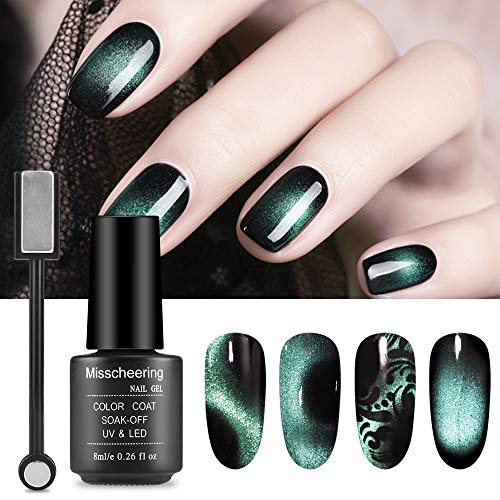 Ownest Magnetic 3D Cat Eye Gel Nail Polish Set, Chameleon Soak Off UV LED Manicure Gel Nail Polish Varnish for Nail Art 10mL with 1PC Magnet Stick-ND02